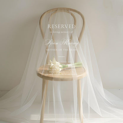 Personalized Wedding Memorial Chair Sign, We Saved You a Seat