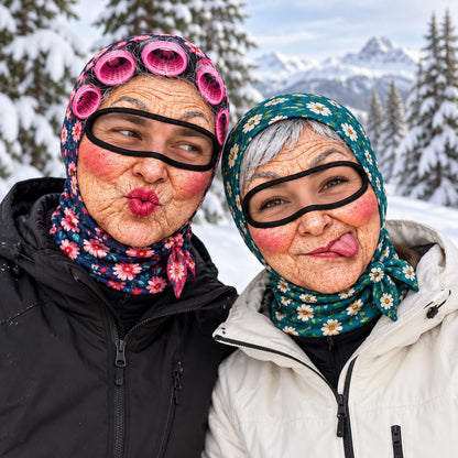 Funny Grandma Face Balaclava Ski Mask, Personalized Photo Winter Gift