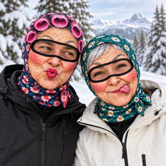 Funny Grandma Face Balaclava Ski Mask, Personalized Photo Winter Gift