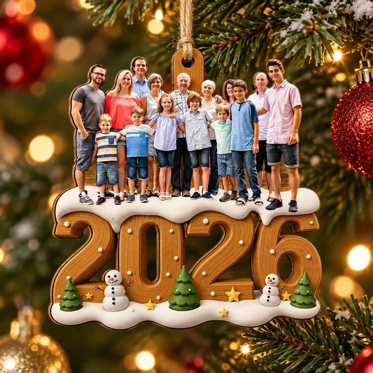 Personalized Custom Acrylic Family Photo Christmas Ornament