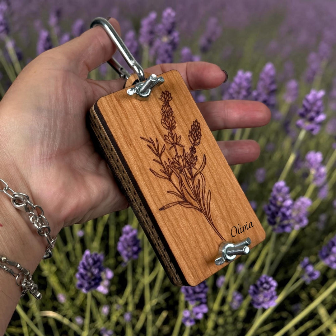 Personalized Mini Wooden Flower Press Kit– Custom Name Nature Gift