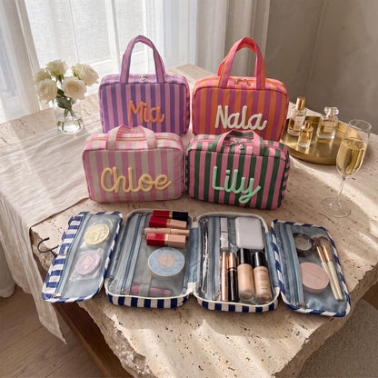 Personalized Hanging Toiletry Bag with Custom Yarn Name