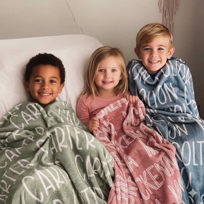 🎁ACHETEZ 2 LIVRAISON GRATUITE🎁 Couverture personnalisée avec nom de famille super douce de haute qualité