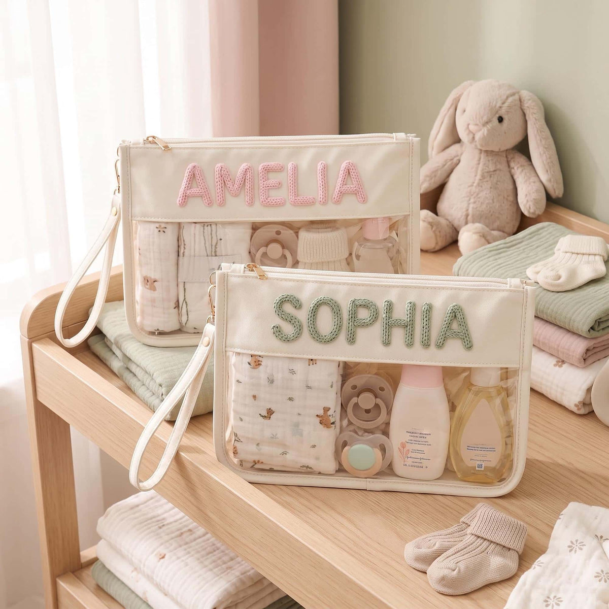 Personalized Baby Organizer Pouch, Custom Name Diaper Bag