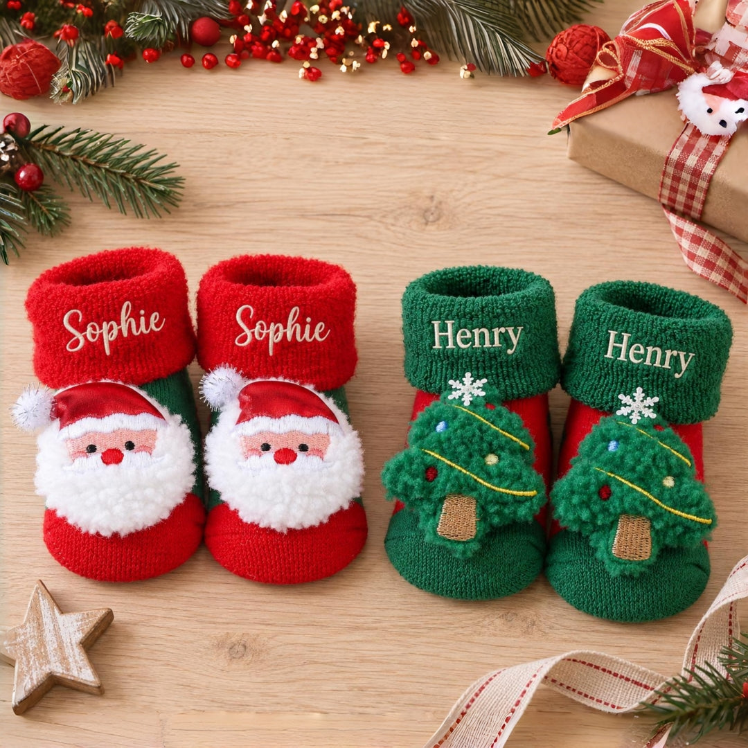 Personalized Baby Christmas Socks | First Christmas Gift