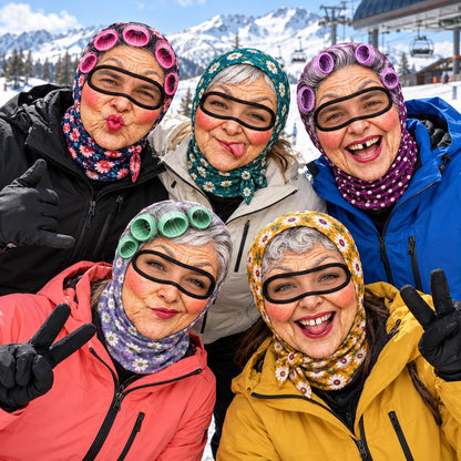 Funny Grandma Face Balaclava Ski Mask, Personalized Photo Winter Gift