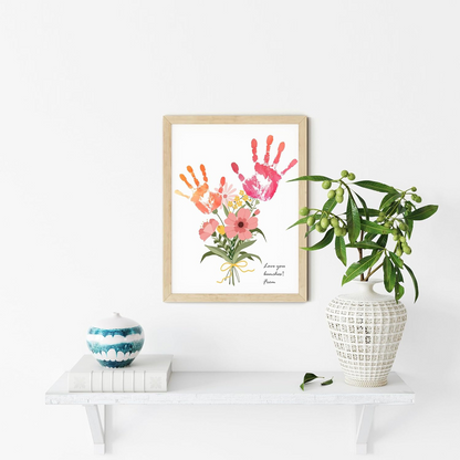 Handprint Frame – Perfect Mother’s Day Gift with Floral Design