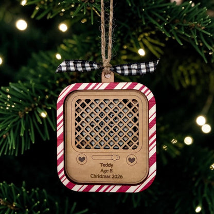 Personalized Voice Recording Christmas Ornament – Custom Keepsake