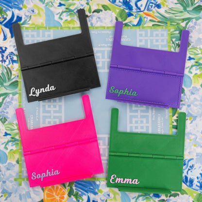 Personalized Mahjong Card Holder, Custom Name & Foldable