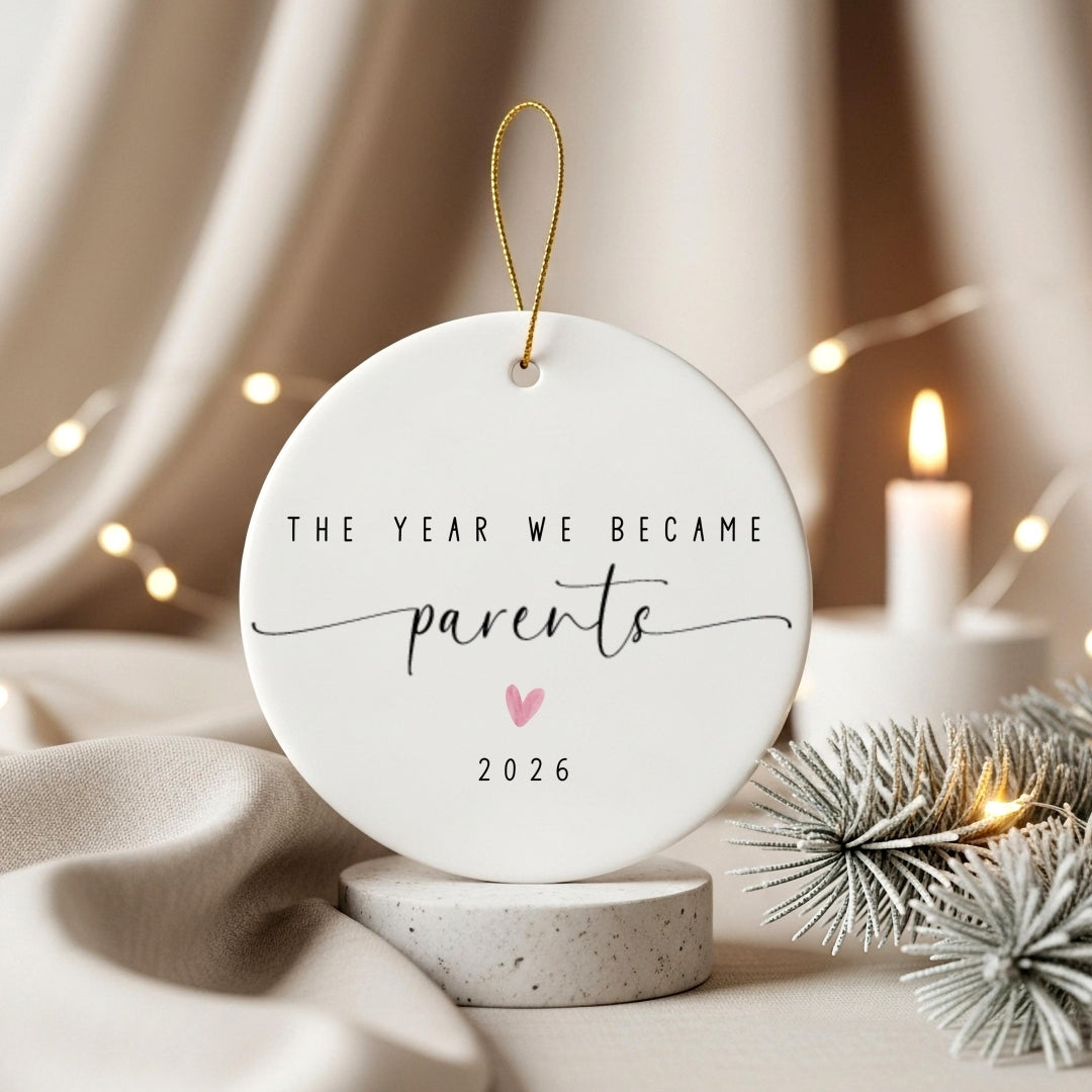 Personalized New Parents Ornament, Custom First Christmas Keepsake