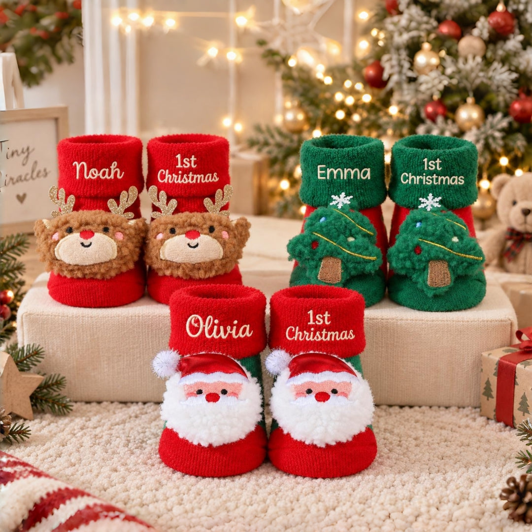 Personalized Baby Christmas Socks | First Christmas Gift