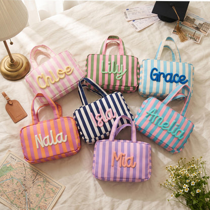 Personalized Hanging Toiletry Bag with Custom Yarn Name