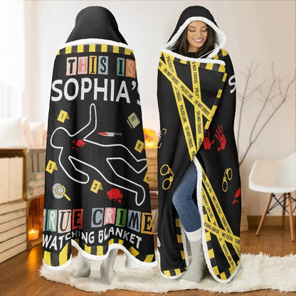Personalized Name True Crime Blanket, Funny Gift for Crime Lovers