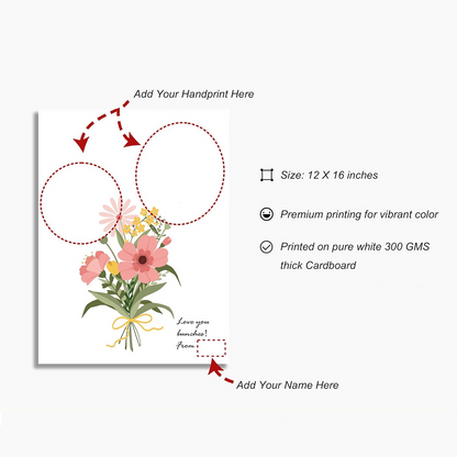 Handprint Frame – Perfect Mother’s Day Gift with Floral Design