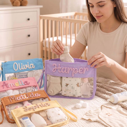 Personalized Baby Organizer Pouch, Custom Name Diaper Bag