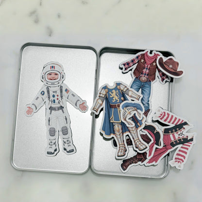 Personalized Magnetic Paper Doll Dress-Up Bundle for Kids