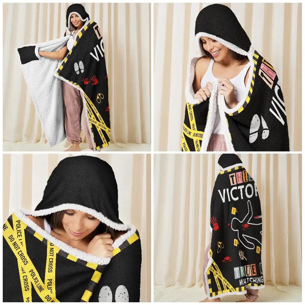 Personalized Name True Crime Blanket, Funny Gift for Crime Lovers