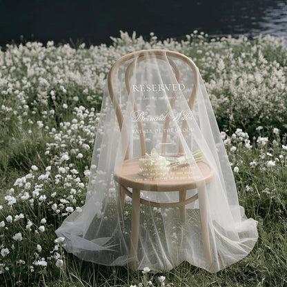 Personalized Wedding Memorial Chair Sign, We Saved You a Seat