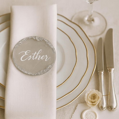 Capiz Shell Place Cards | Luxury Wedding Table Name Cards