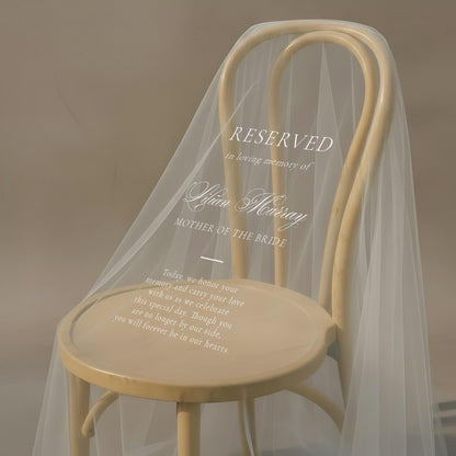 Personalized Wedding Memorial Chair Sign, We Saved You a Seat