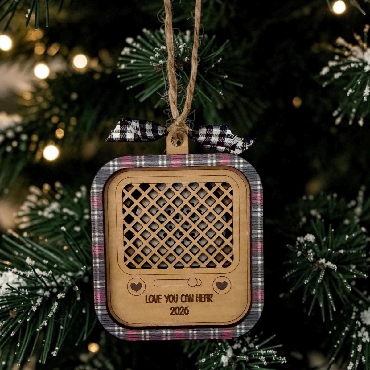Personalized Voice Recording Christmas Ornament – Custom Keepsake