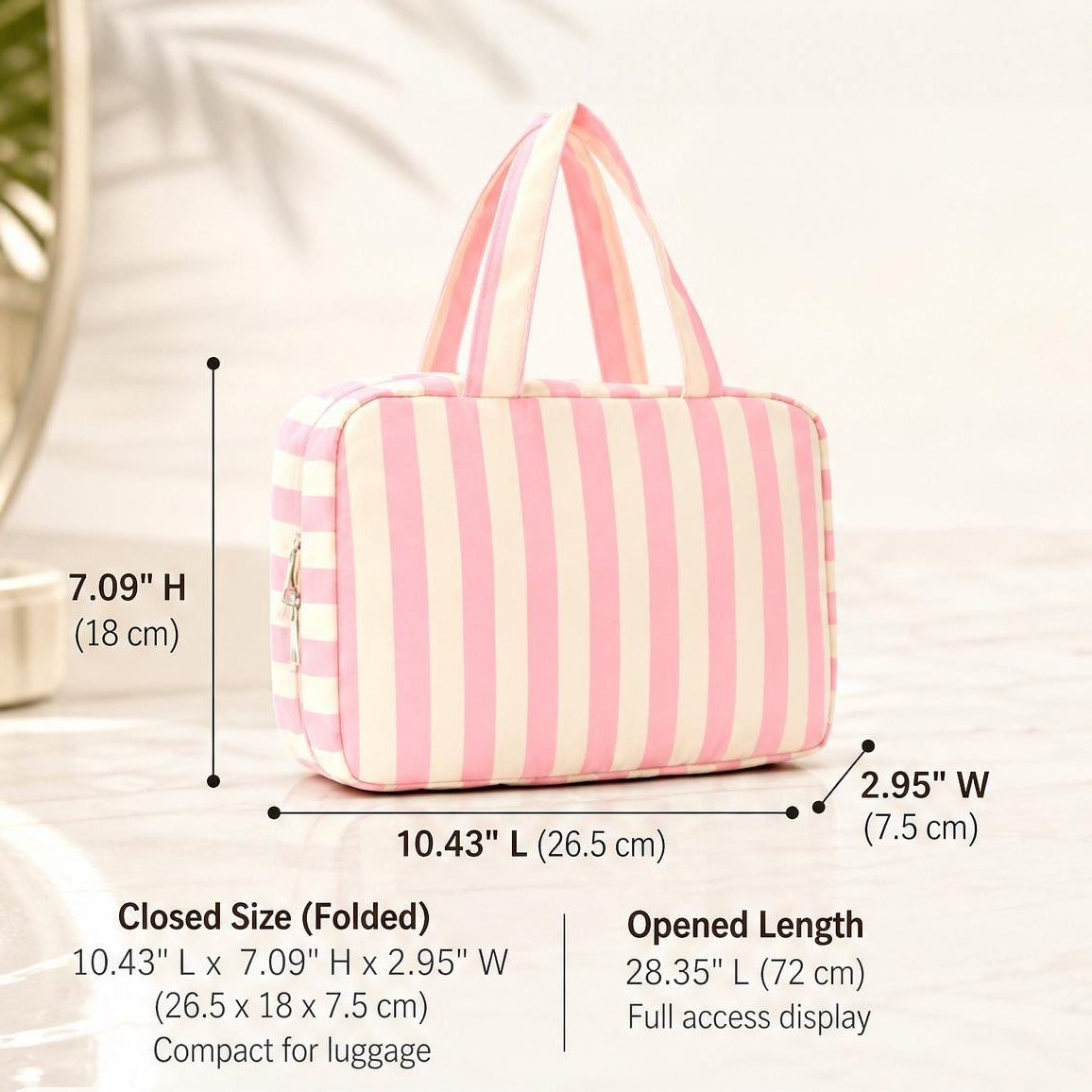 Personalized Hanging Toiletry Bag with Custom Yarn Name