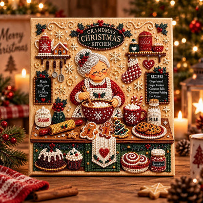 5D Christmas Pearl Diamond Art Kit | DIY Holiday Craft