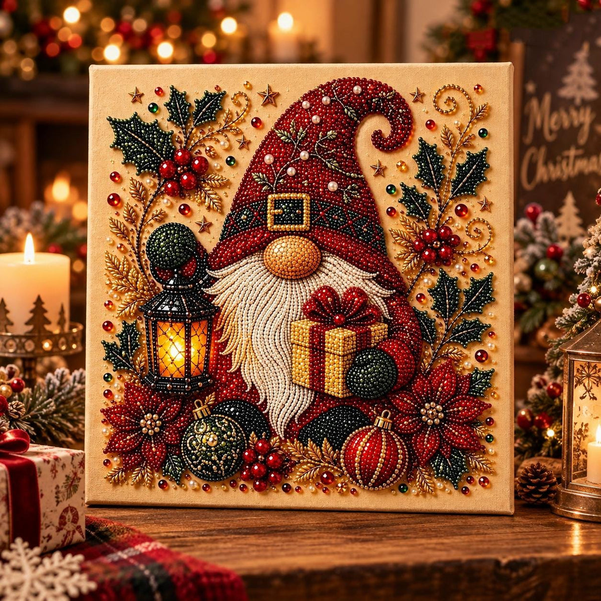 5D Christmas Pearl Diamond Art Kit | DIY Holiday Craft