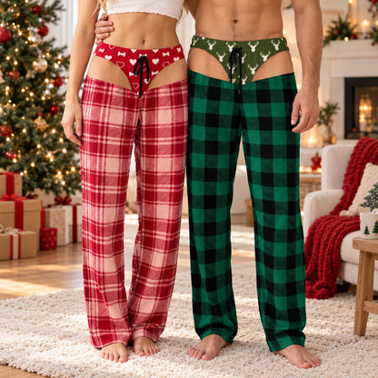 Personalized Unisex Funny Christmas Pajama Pants – Fake Butt Prank