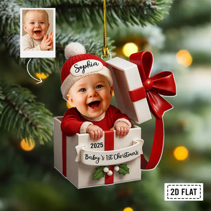Personalisierte Baby-Geschenkbox-Acrylfigur – Individuelles Foto &amp; Name