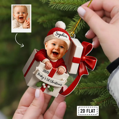 Personalisierte Baby-Geschenkbox-Acrylfigur – Individuelles Foto &amp; Name