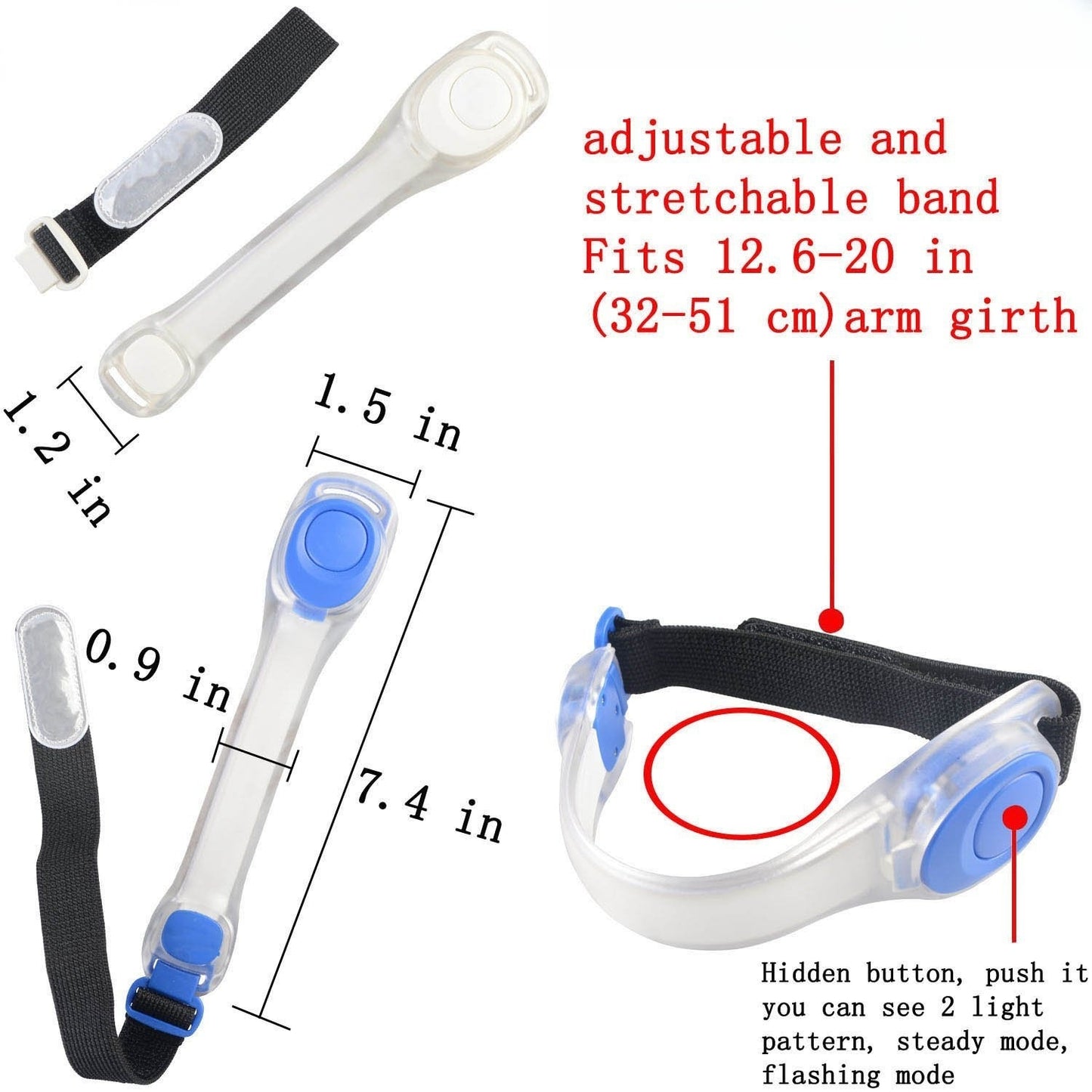 LED Light Up Armband – Waterproof, Reflective & Adjustable