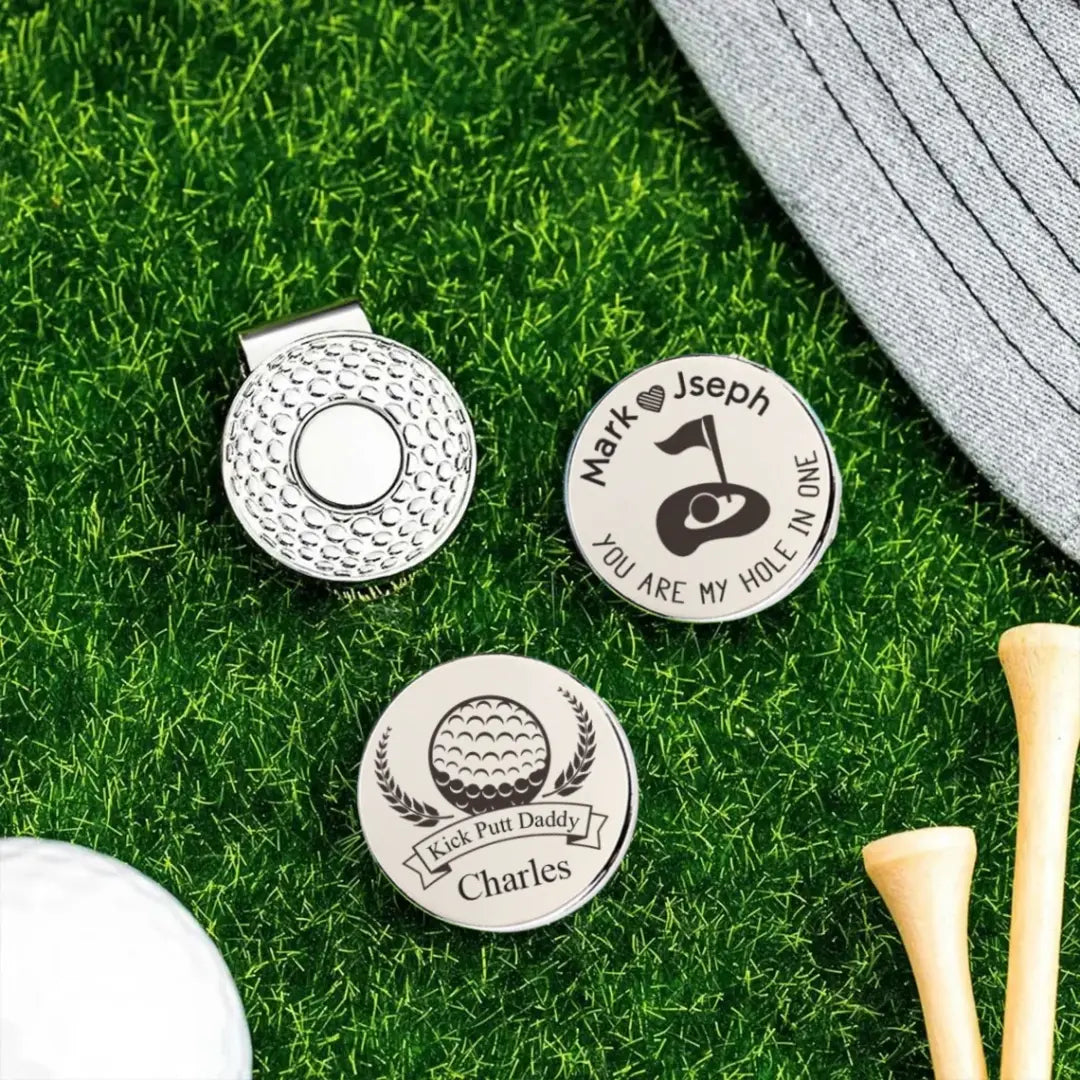 Personalized Name Golf Ball Marker Custom Engraved Golfer Gift