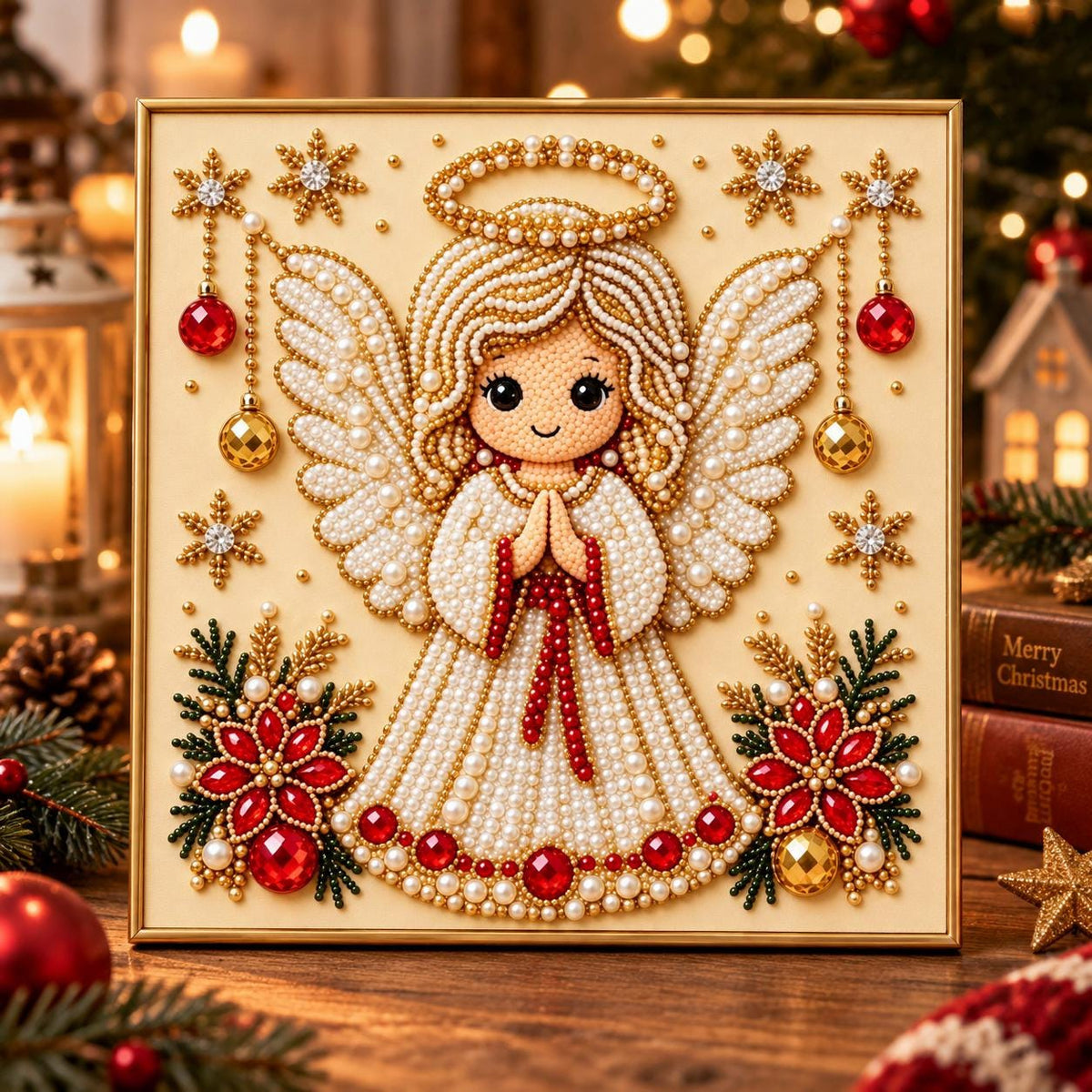 5D Christmas Pearl Diamond Art Kit | DIY Holiday Craft