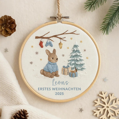 Baby Erstes Weihnachten Anhänger – Personalisierte Stickerei