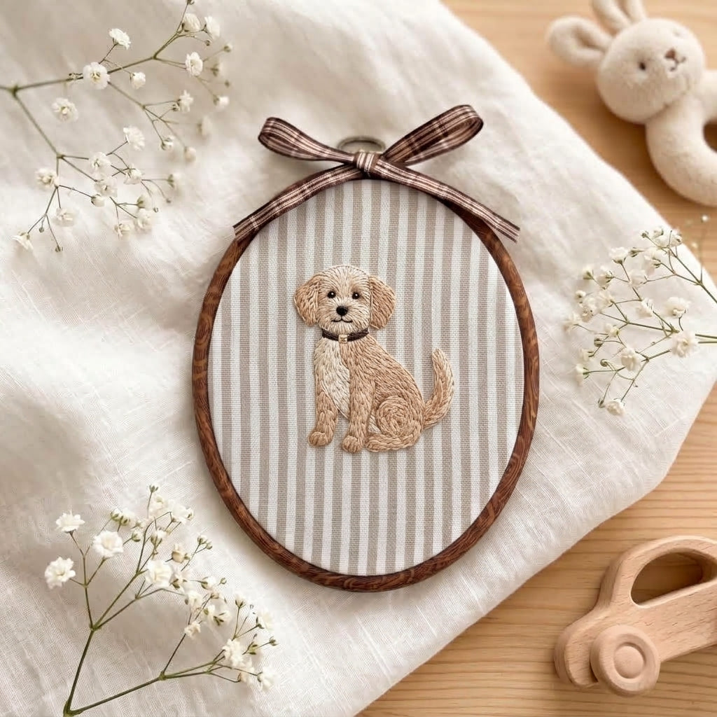 Personalized Baby Name Sign, Embroidered Animal Nursery Decor