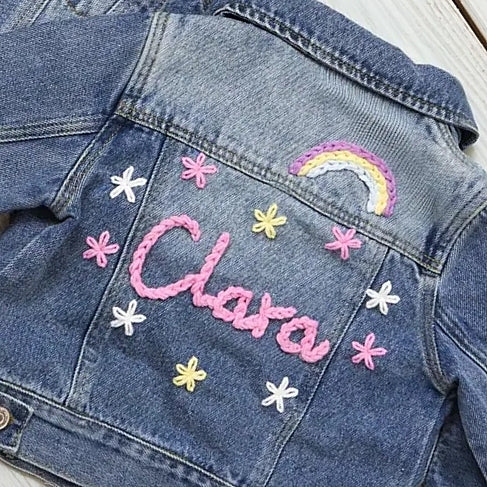 Personalized Baby Denim Jacket with Embroidery | Custom Name Gift