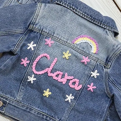 Personalized Baby Denim Jacket with Embroidery | Custom Name Gift