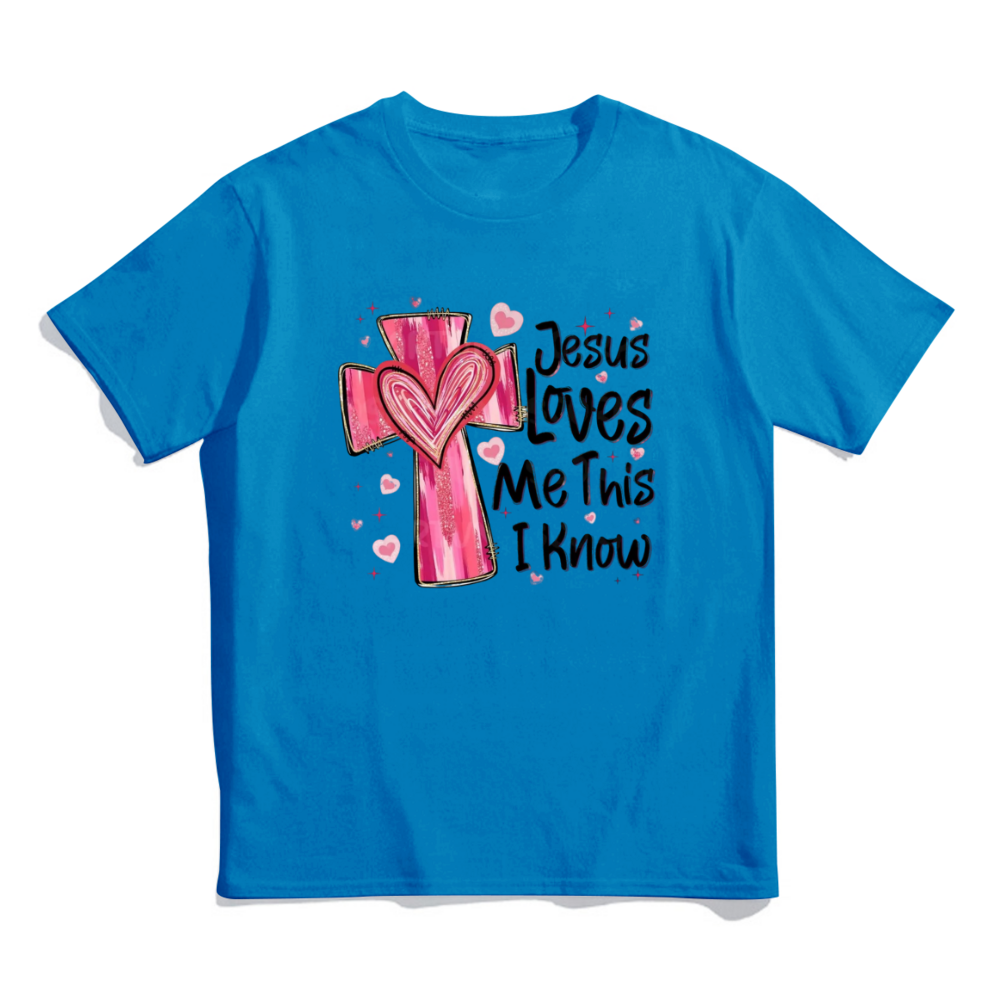 T-shirt unisexe Jésus m'aime - Cadeau Saint Valentin