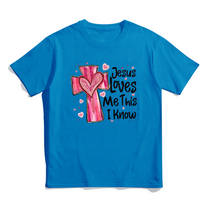 T-shirt unisexe Jésus m'aime - Cadeau Saint Valentin