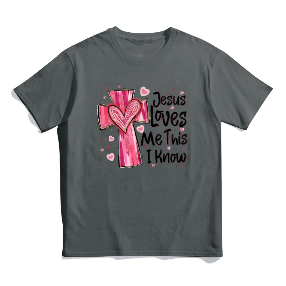 T-shirt unisexe Jésus m'aime - Cadeau Saint Valentin