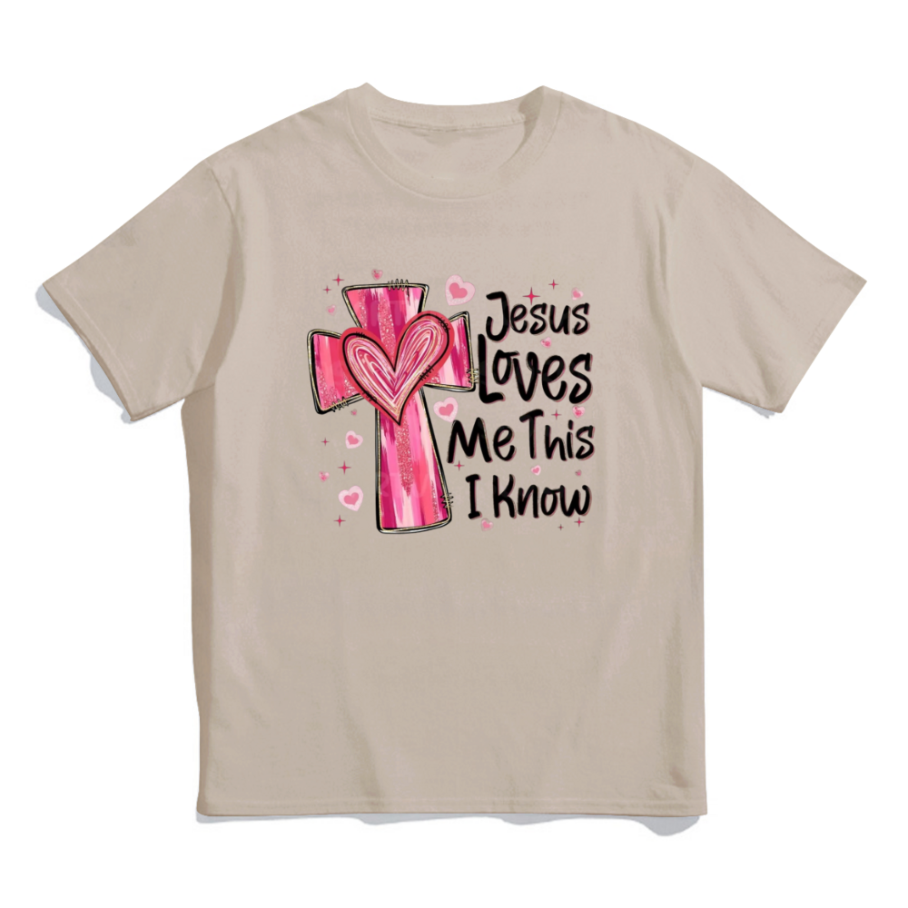 T-shirt unisexe Jésus m'aime - Cadeau Saint Valentin