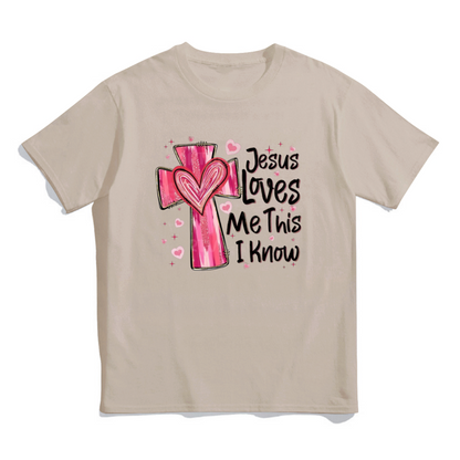 T-shirt unisexe Jésus m'aime - Cadeau Saint Valentin