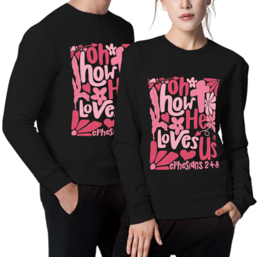 Oh comme il nous aime Sweat-shirt unisexe Christian Valentine