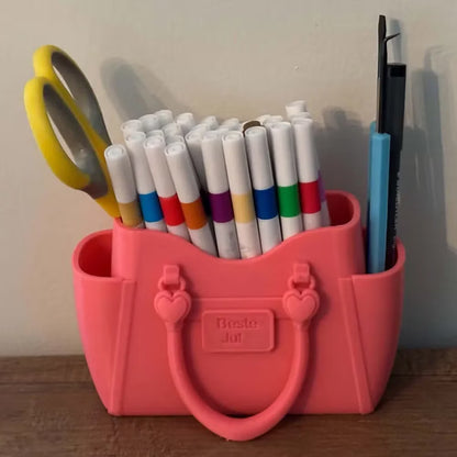 Personalized Handbag Desk Organizer – Custom Teacher Pen Holder & Desk Storage