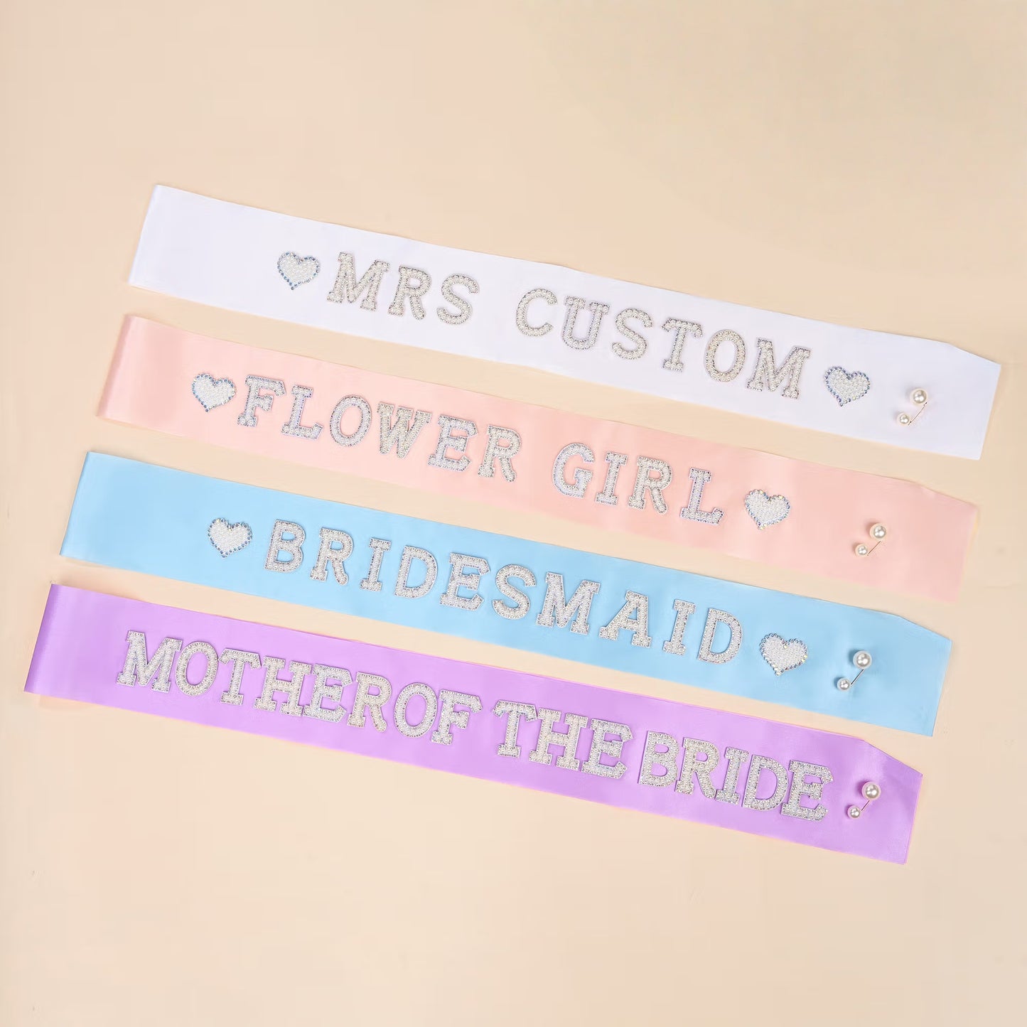 Personalized Bridal Sash | Custom Wedding Party Satin Sash