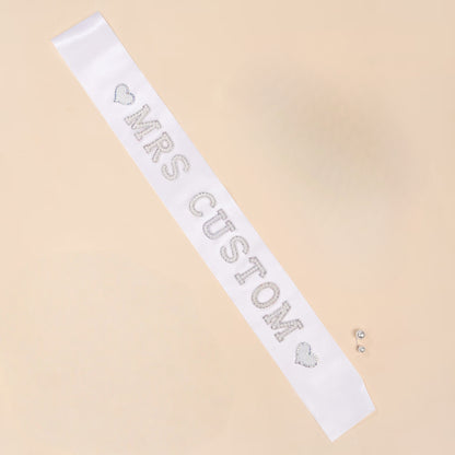Personalized Bridal Sash | Custom Wedding Party Satin Sash