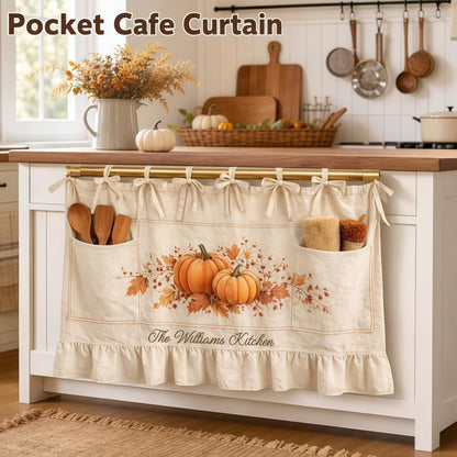 Personalized Fall Oven Skirt with Pockets | Family Name Decor