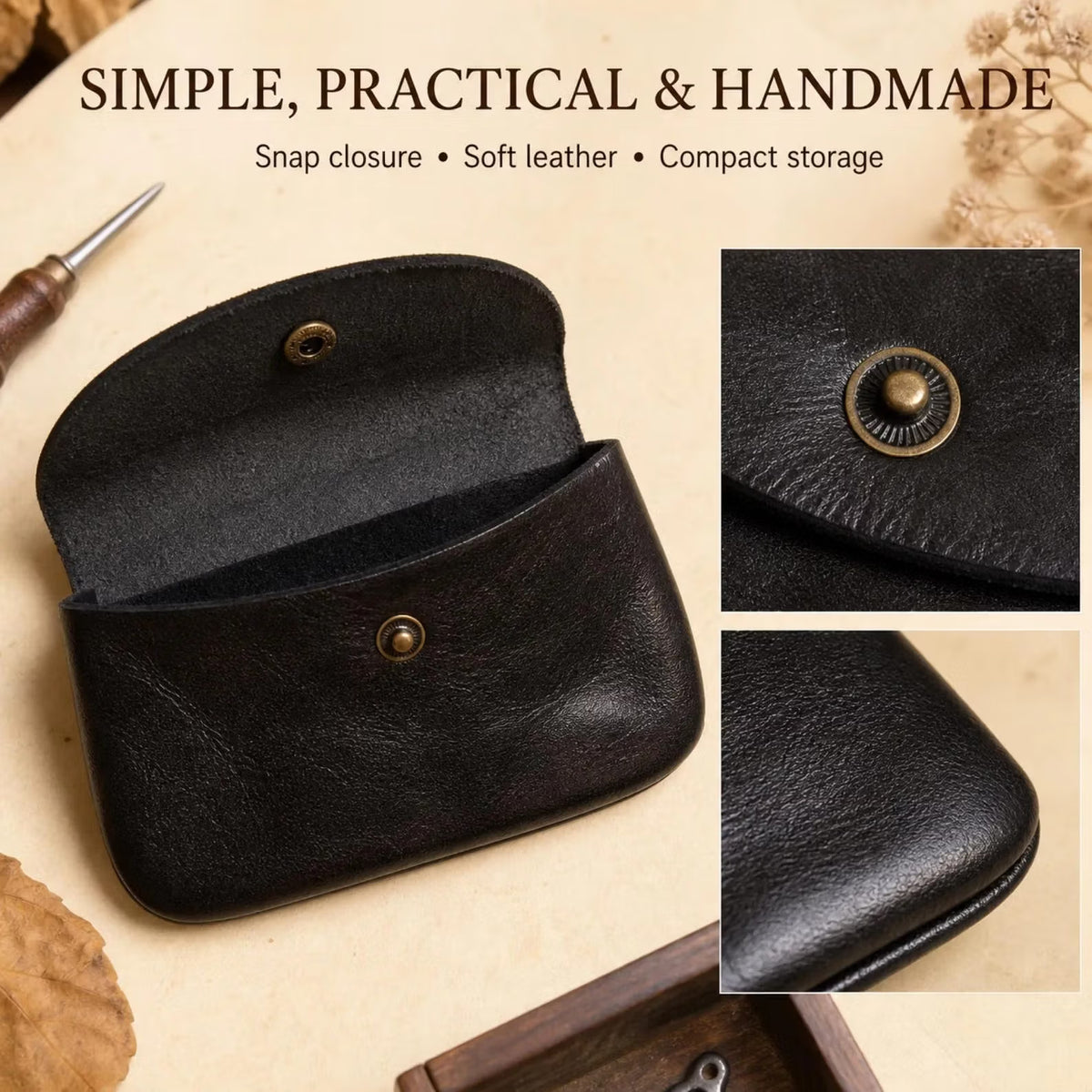 Personalized Pet Portrait Leather Wallet | Dog & Cat Lover Gift