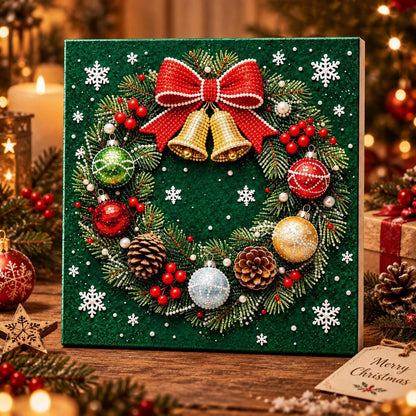 5D Christmas Pearl Diamond Art Kit | DIY Holiday Craft
